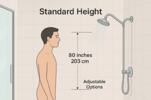standard shower height