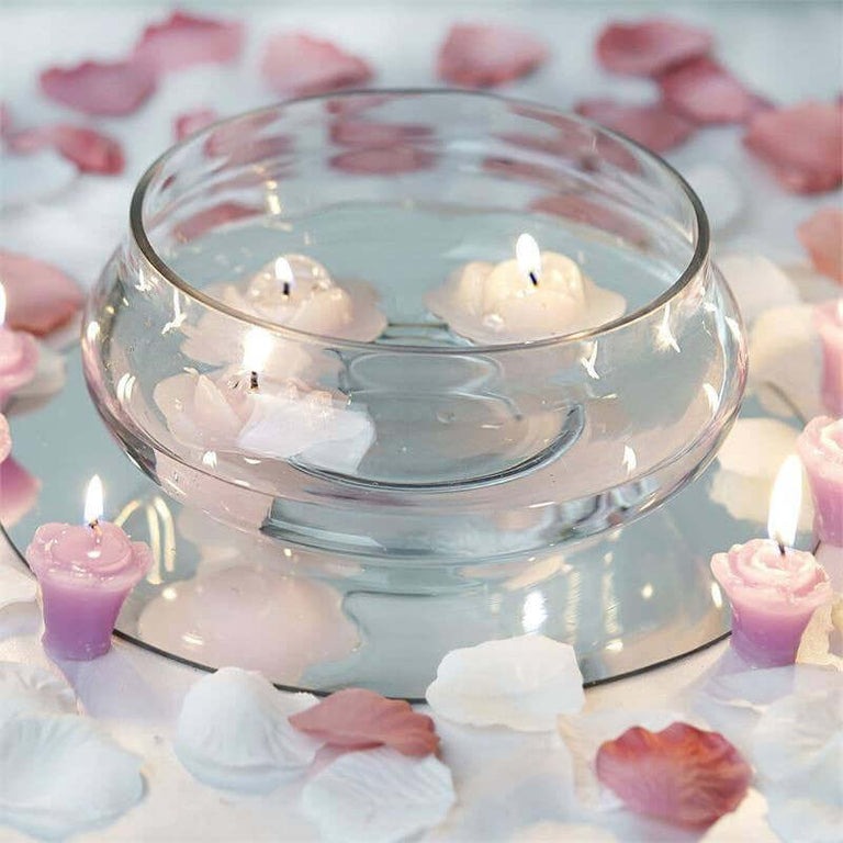 A Minimalist Bowl With Floating Candles