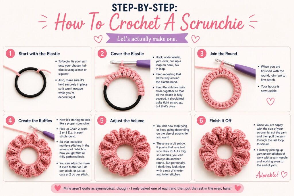 Step-by-Step: How To Crochet A Scrunchie